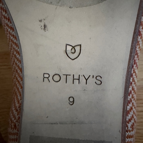 Rothy's Square Camel Herringbone Plaid Size 9 Flats - Picture 7 of 9